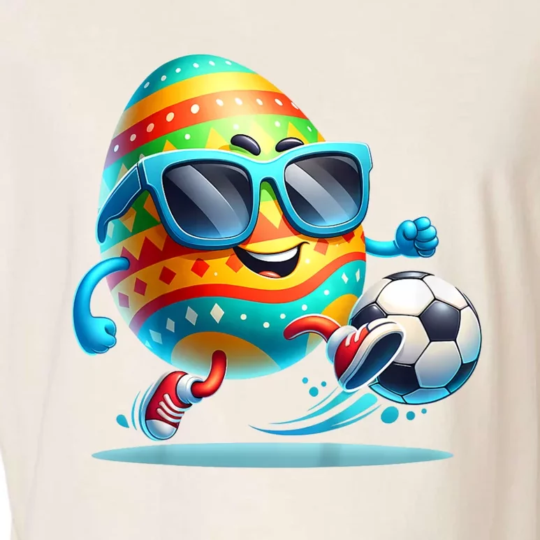 Funny Easter Egg Eggs Soccer Lovers Players Garment-Dyed Women's Muscle Tee