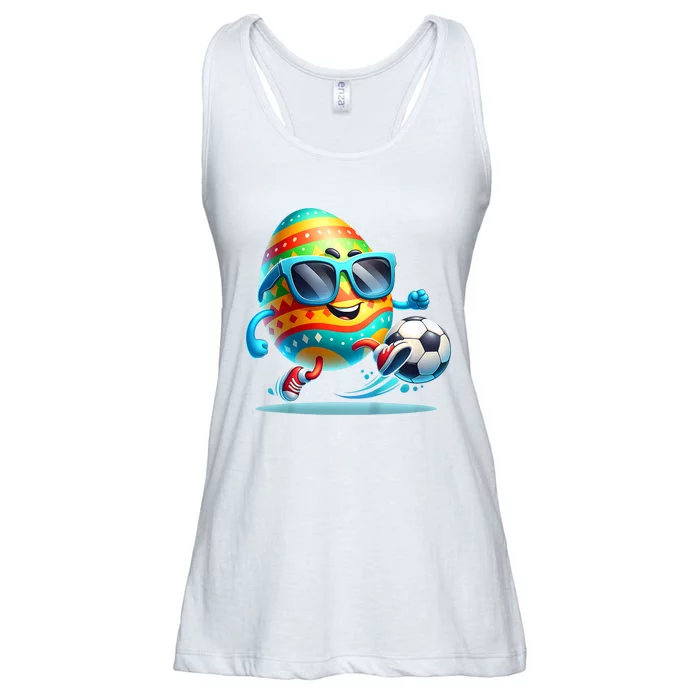 Funny Easter Egg Eggs Soccer Lovers Players Ladies Essential Flowy Tank