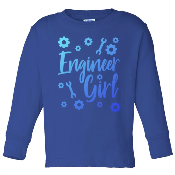 Female Engineer Engineering Major Student Funny Gift Cute Gift Toddler Long Sleeve Shirt