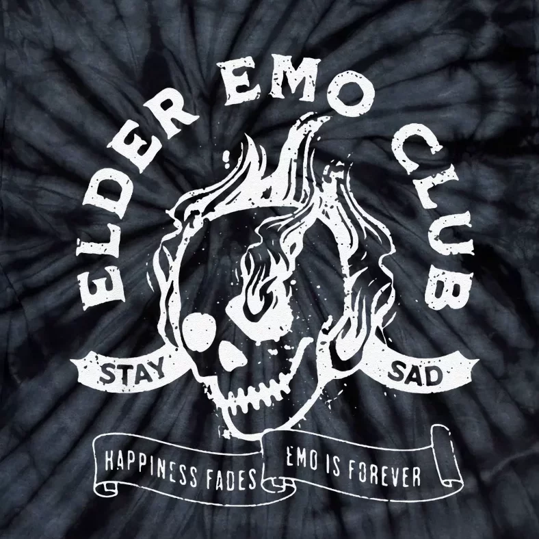 Funny Elder Emo Club Gift Tie-Dye T-Shirt