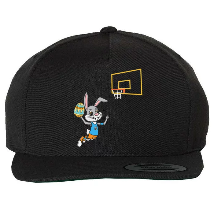 Funny Easter Egg Bunny Dunk Basketball Gamer Wool Snapback Cap