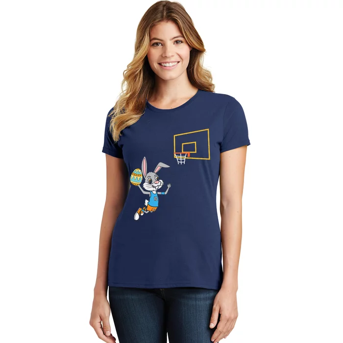 Funny Easter Egg Bunny Dunk Basketball Gamer Women's T-Shirt