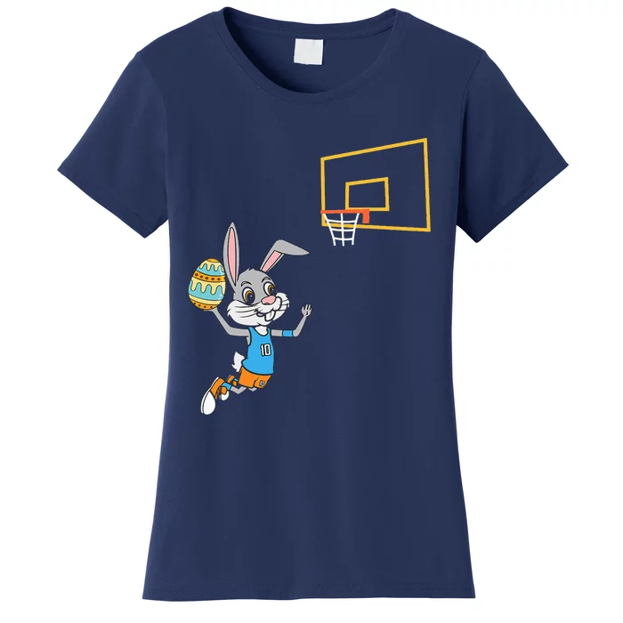 Funny Easter Egg Bunny Dunk Basketball Gamer Women's T-Shirt