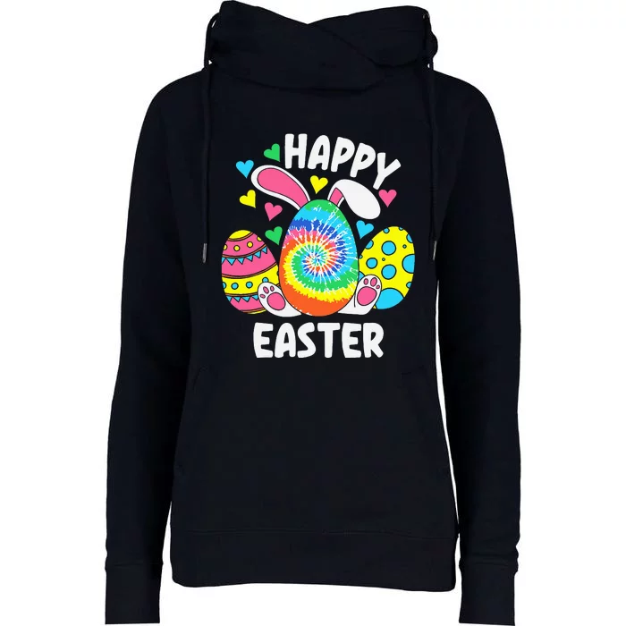 Funny Easter Egg Happy Easter Bunny Rabbit Womens Funnel Neck Pullover Hood