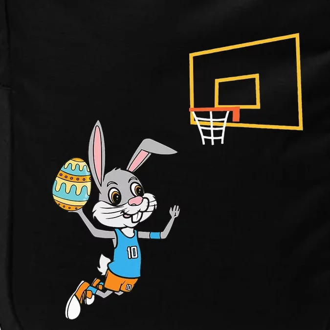 Funny Easter Egg Bunny Dunk Basketball Game Easter Impact Tech Backpack