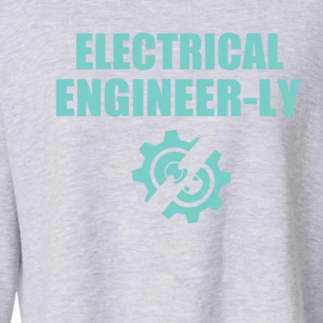 Funny Electrical Engineer Student Nearly Engineer Major Pun Funny Gift Cropped Pullover Crew