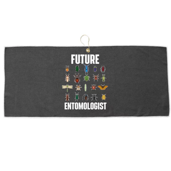 Future Entomologist Entomology Insect Lover Bug Collector Large Microfiber Waffle Golf Towel