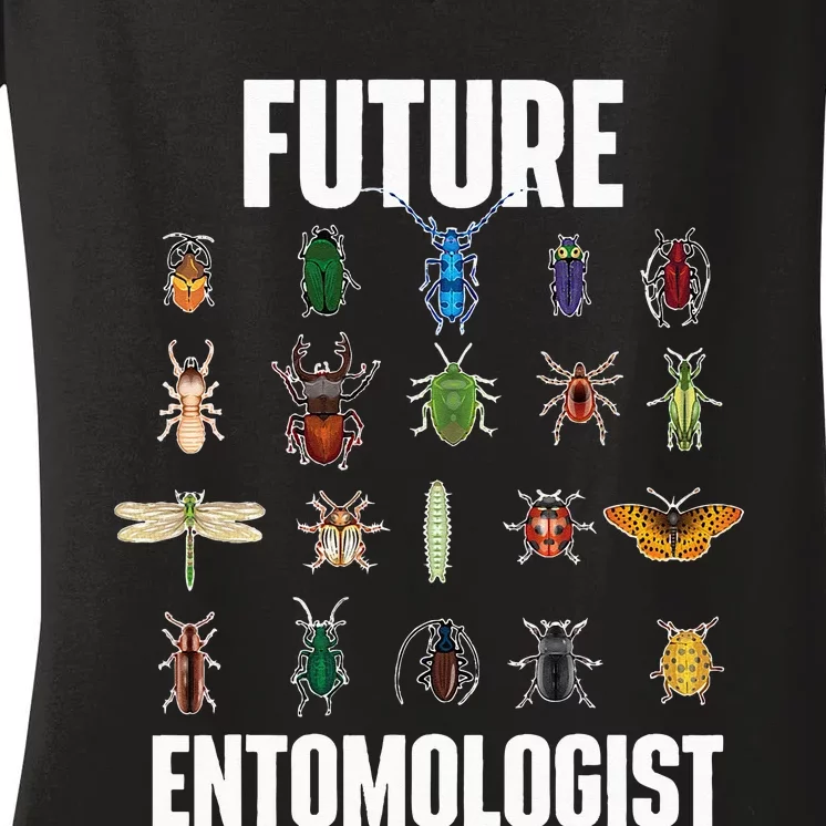 Future Entomologist Entomology Insect Lover Bug Collector Women's V-Neck T-Shirt