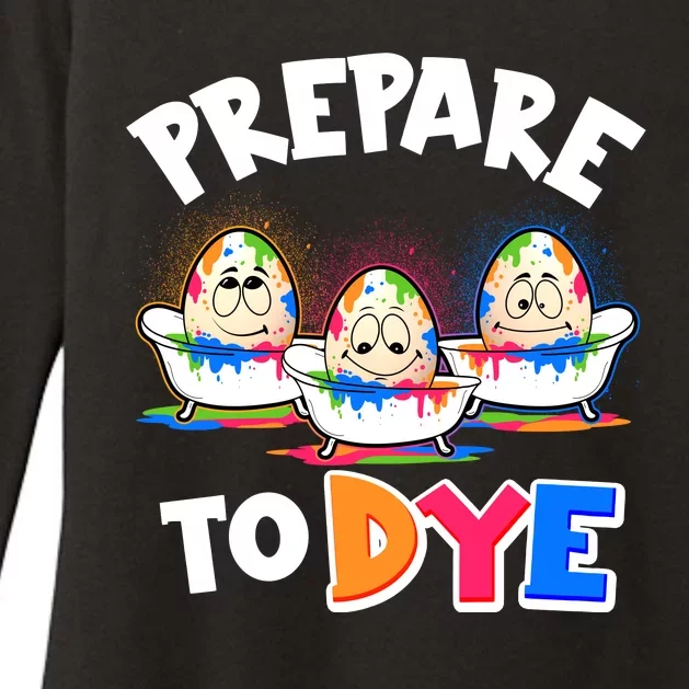 Funny Easter Eggs Prepare To Dye Womens CVC Long Sleeve Shirt