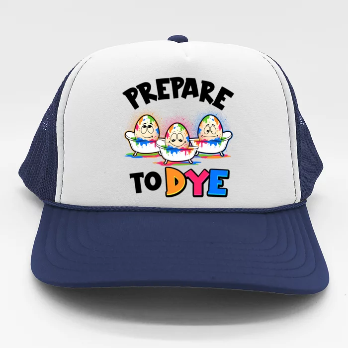 Funny Easter Eggs Prepare To Dye Trucker Hat