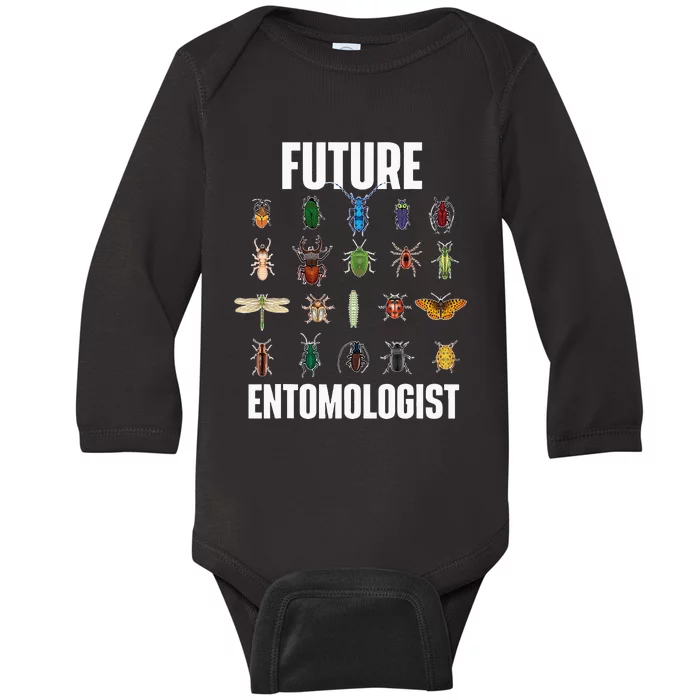 Future Entomologist Entomology Insect Lover Bug Collector Baby Long Sleeve Bodysuit