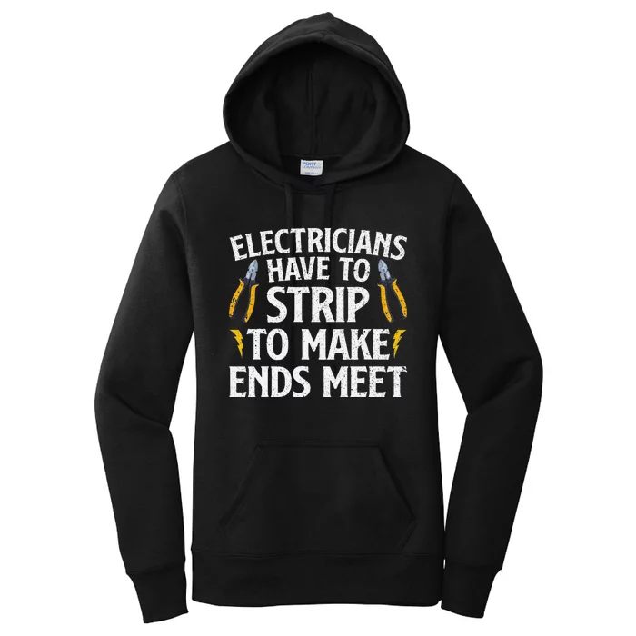 Funny Electrician Electrician Electrical Tools Women's Pullover Hoodie