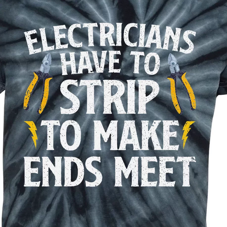 Funny Electrician Electrician Electrical Tools Kids Tie-Dye T-Shirt