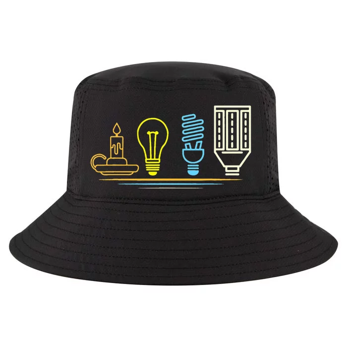 Funny Electrician Engineer Light Bulb Electricity Cool Comfort Performance Bucket Hat