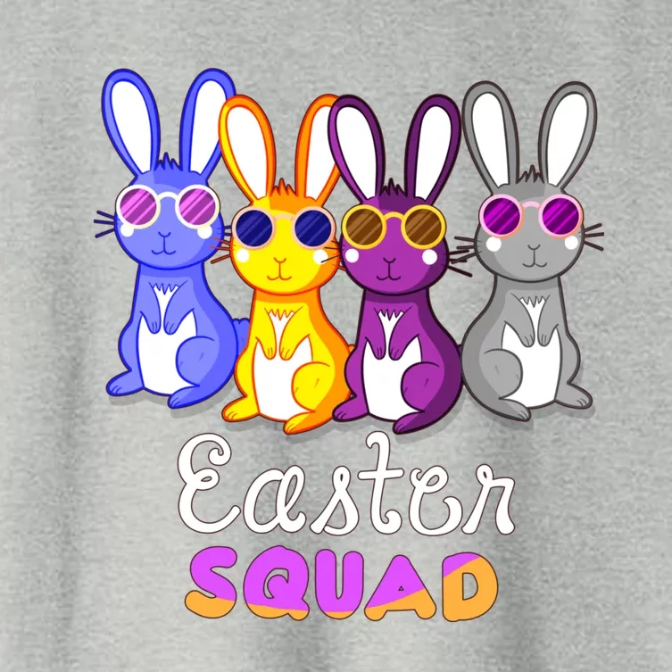 Funny Easter Egg Hunt Bunny Squad Rabbit Gift Women's Crop Top Tee