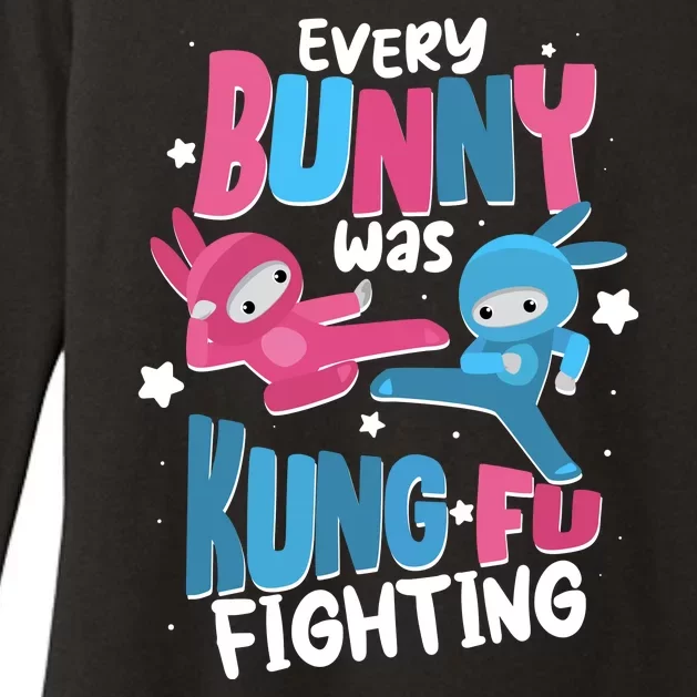 Funny Easter Every Bunny Was Kung Fu Fighting Womens CVC Long Sleeve Shirt