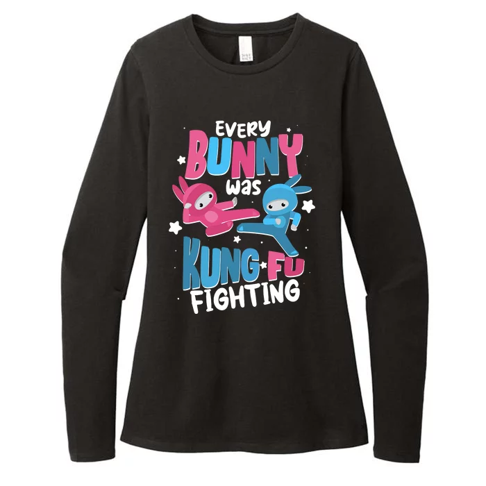 Funny Easter Every Bunny Was Kung Fu Fighting Womens CVC Long Sleeve Shirt