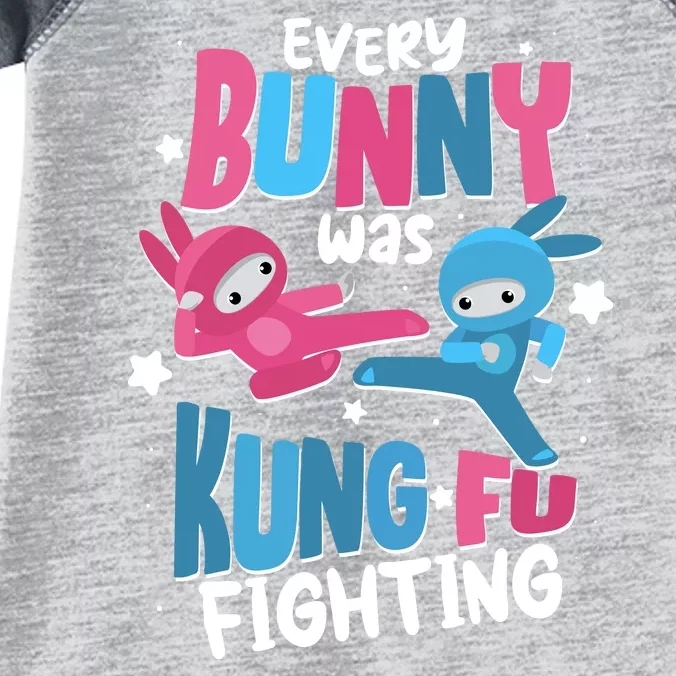 Funny Easter Every Bunny Was Kung Fu Fighting Infant Baby Jersey Bodysuit