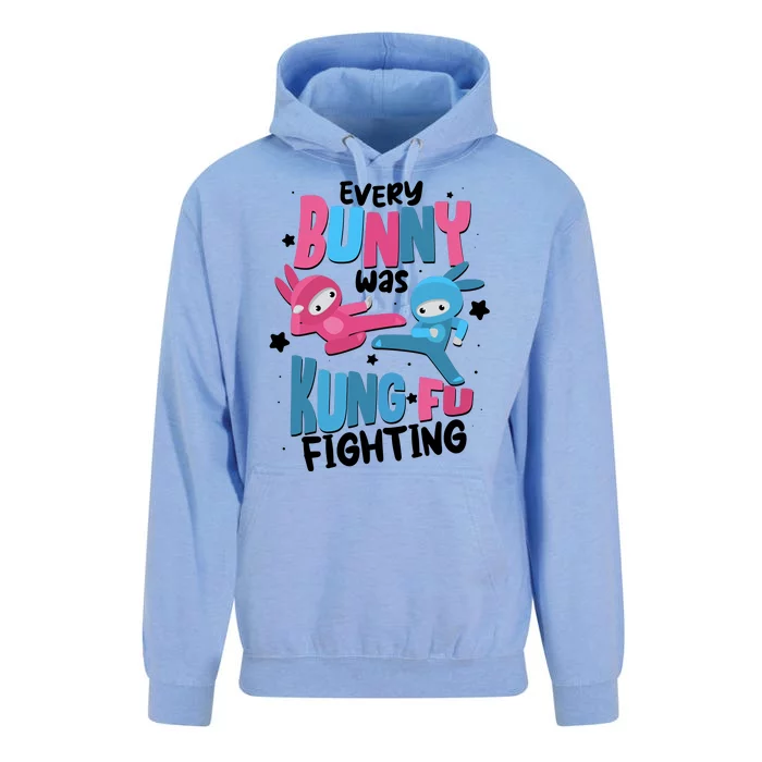 Funny Easter Every Bunny Was Kung Fu Fighting Unisex Surf Hoodie