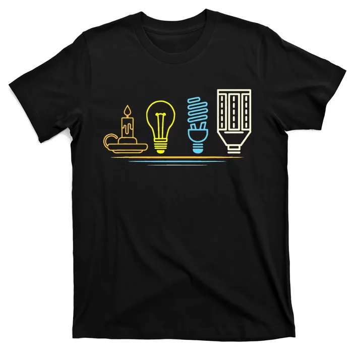 Funny Electrician Engineer Light Bulb Electricity T-Shirt