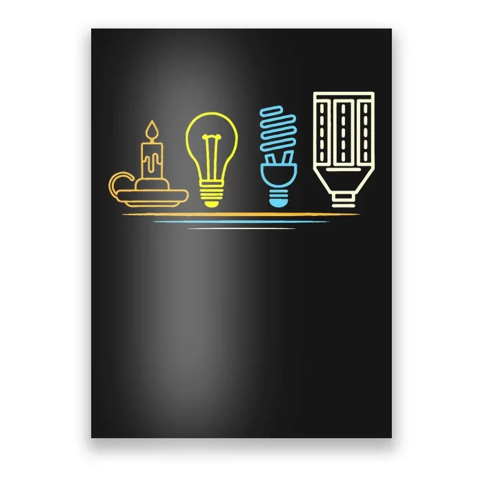 Funny Electrician Engineer Light Bulb Electricity Poster