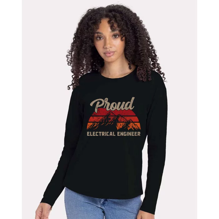 Funny Electrical Engineer Superhero Vintage Dad Cool Gift Womens Cotton Relaxed Long Sleeve T-Shirt