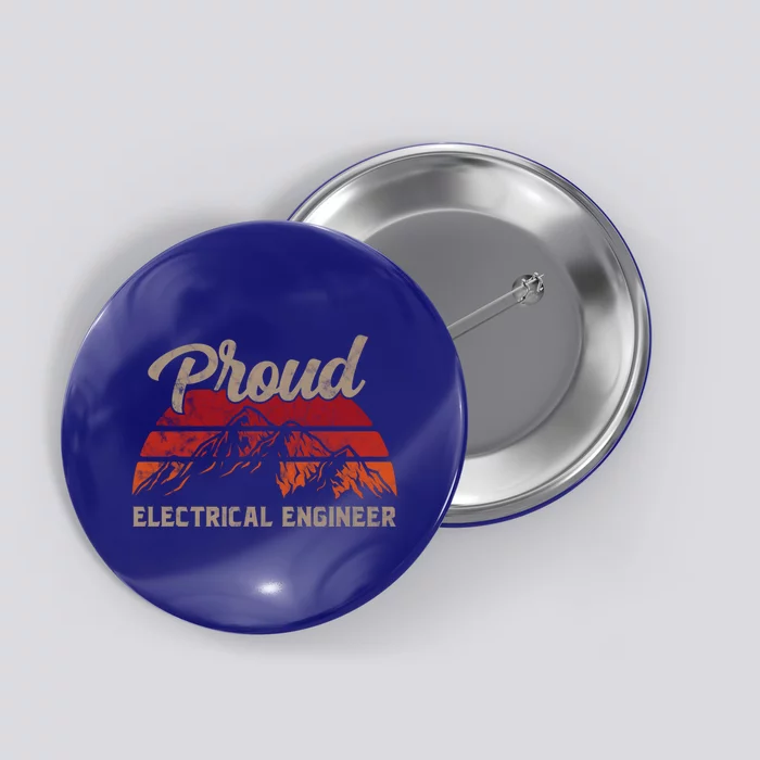 Funny Electrical Engineer Superhero Vintage Dad Cool Gift Button