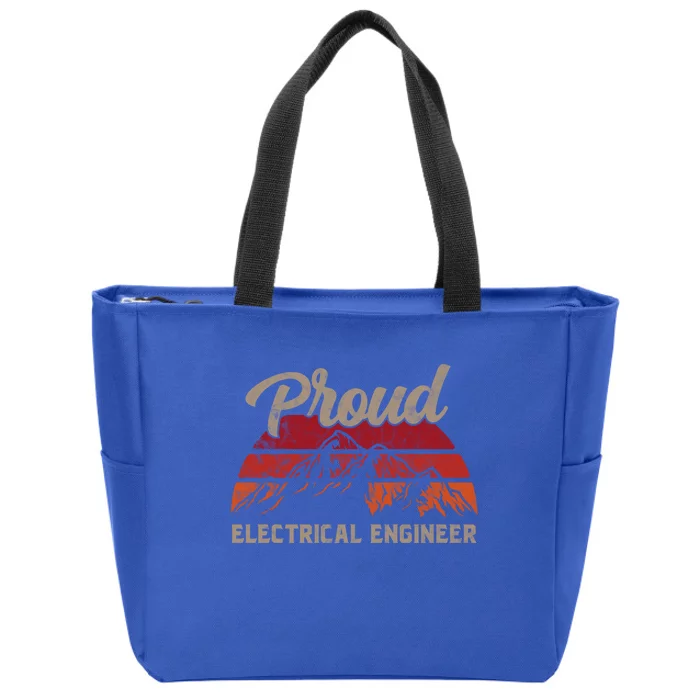 Funny Electrical Engineer Superhero Vintage Dad Cool Gift Zip Tote Bag