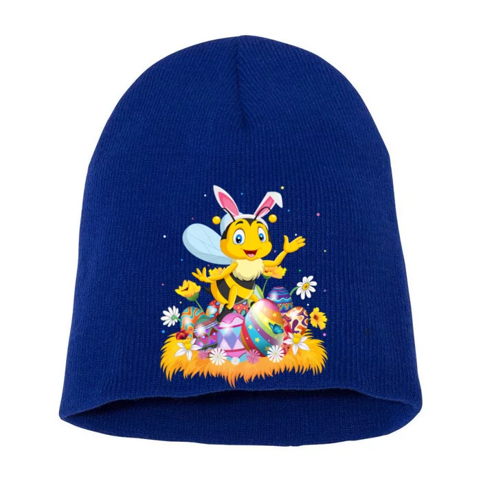 Funny Easter Egg Lover Cute Bee Easter Sunday Cute Gift Short Acrylic Beanie