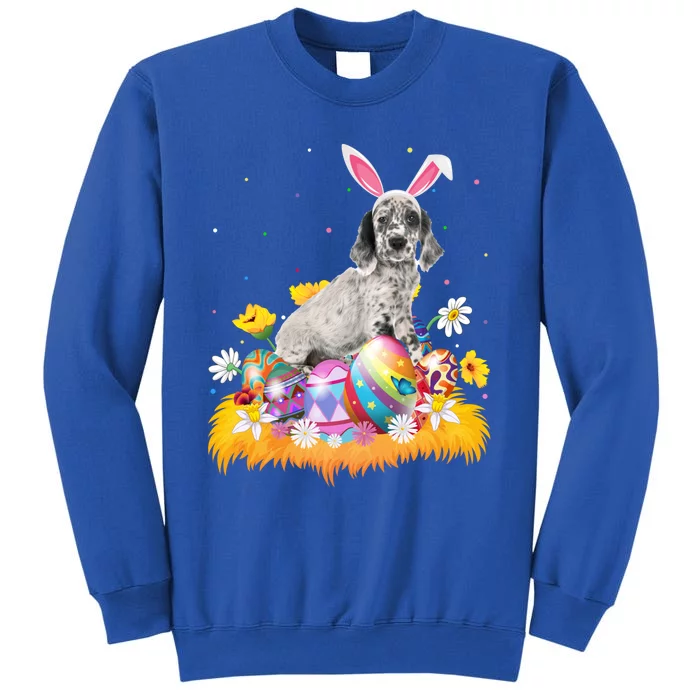 Funny Easter Egg Lover English Setter Dog Easter Sunday Gift Tall Sweatshirt