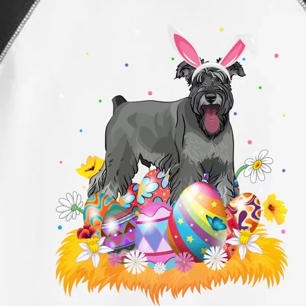 Funny Easter Egg Lover Miniature Schnauzer Dog Easter Sunday Gift Toddler Fine Jersey T-Shirt