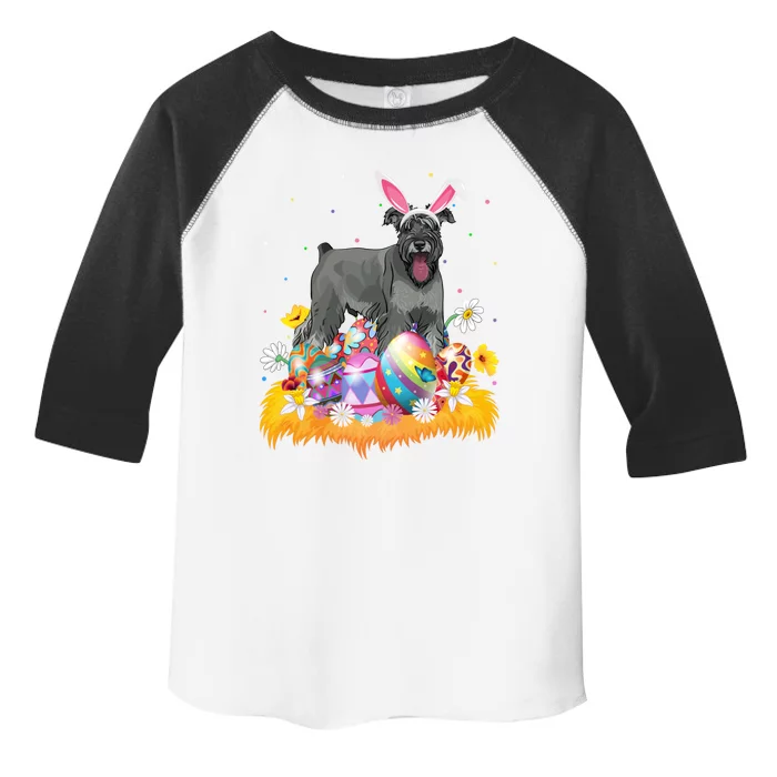 Funny Easter Egg Lover Miniature Schnauzer Dog Easter Sunday Gift Toddler Fine Jersey T-Shirt