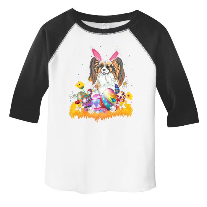 Funny Easter Egg Lover Papillon Dog Easter Sunday Gift Toddler Fine Jersey T-Shirt