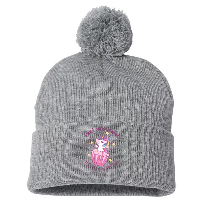 Feed Me Cupcakes Tell Me I'm Pretty Pom Pom 12in Knit Beanie