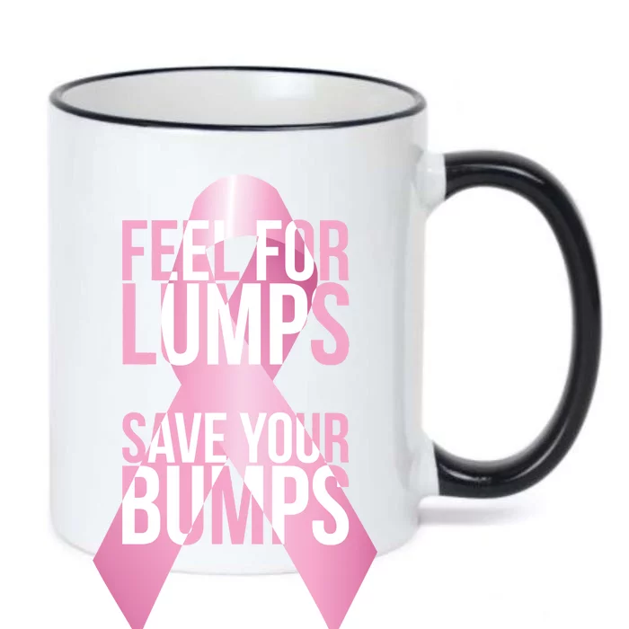 Feel For Lumps, Save Your Bumps - Breast Cancer Awareness Black Color Changing Mug