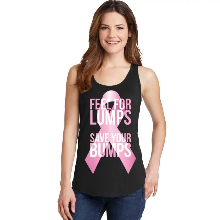 Feel For Lumps, Save Your Bumps - Breast Cancer Awareness Ladies Essential Tank