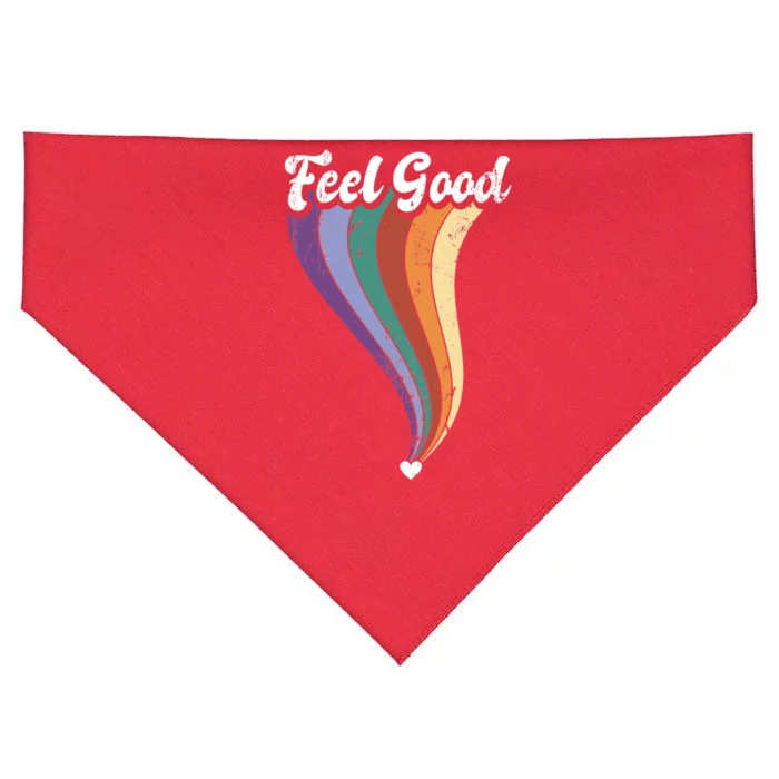 Feel Good Retro Vintage Rainbow USA-Made Doggie Bandana