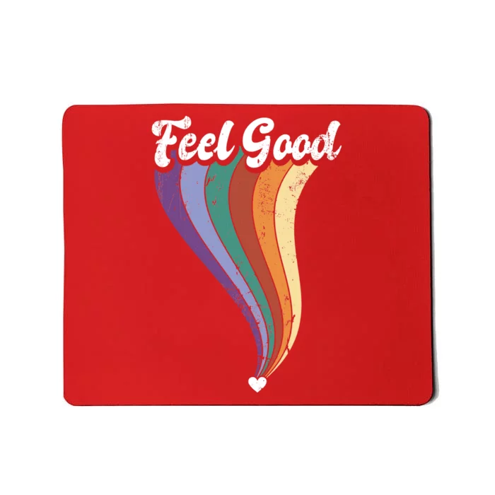 Feel Good Retro Vintage Rainbow Mousepad