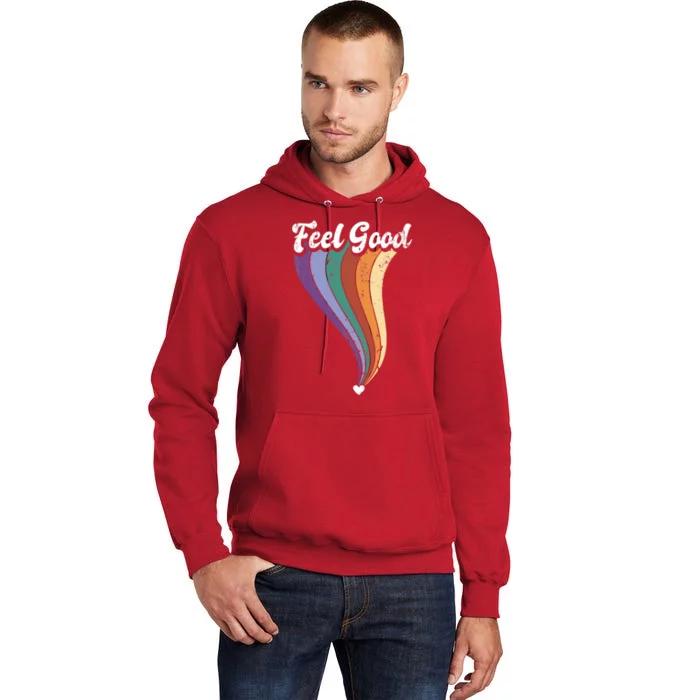 Feel Good Retro Vintage Rainbow Tall Hoodie