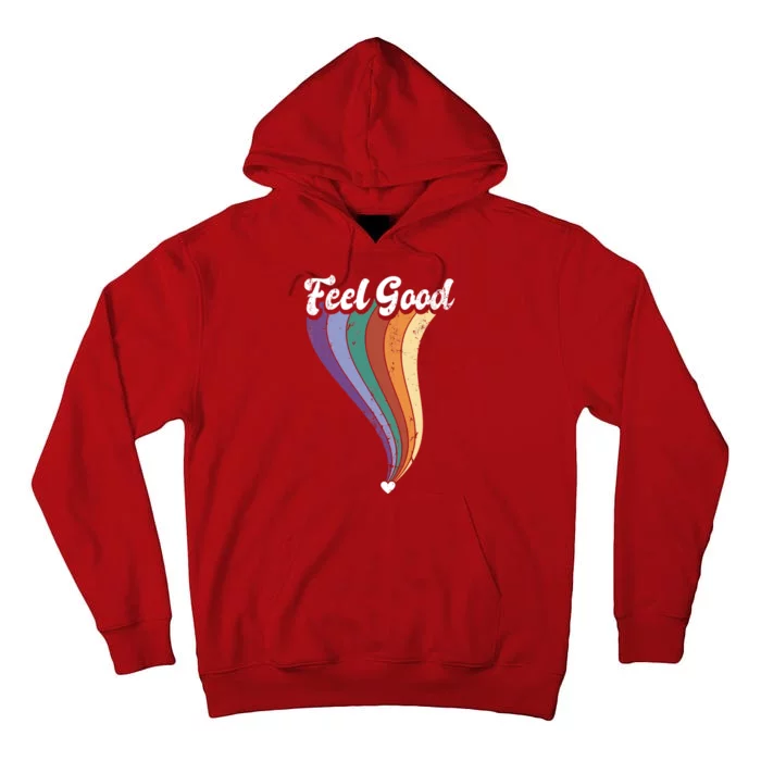 Feel Good Retro Vintage Rainbow Tall Hoodie