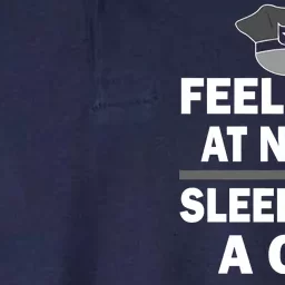 Feel Safe At Night Sleep With A Cop Softstyle Adult Sport Polo