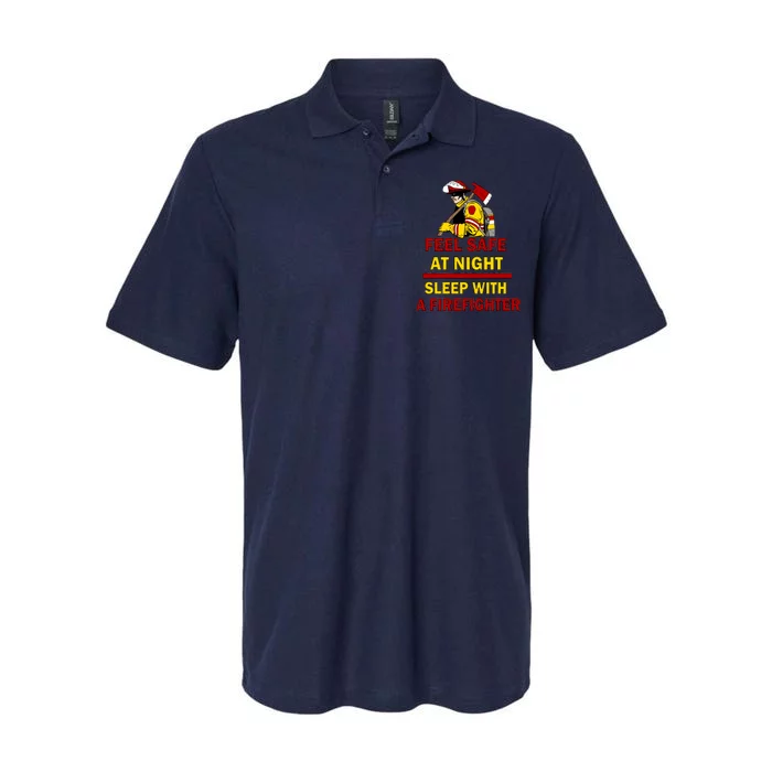 Feel Safe At Night Sleep With A Firefighter Softstyle Adult Sport Polo