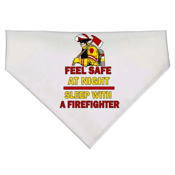 Feel Safe At Night Sleep With A Firefighter USA-Made Doggie Bandana