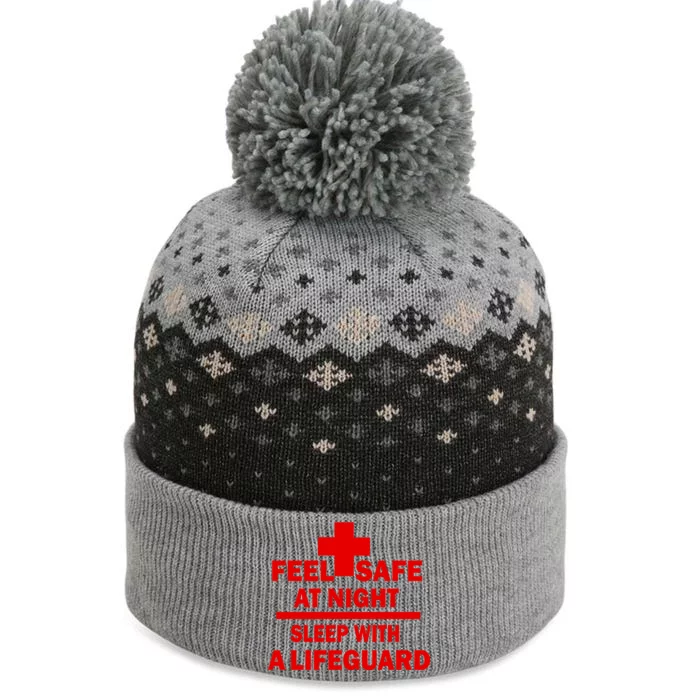 Feel Safe At Night Sleep With A Lifeguard The Baniff Cuffed Pom Beanie