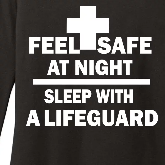 Feel Safe At Night Sleep With A Lifeguard Womens CVC Long Sleeve Shirt