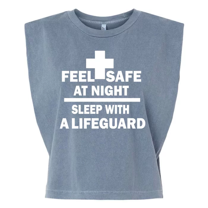 Feel Safe At Night Sleep With A Lifeguard Garment-Dyed Women's Muscle Tee