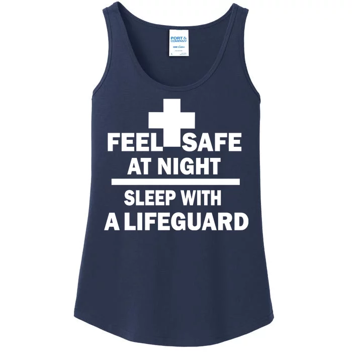 Feel Safe At Night Sleep With A Lifeguard Ladies Essential Tank