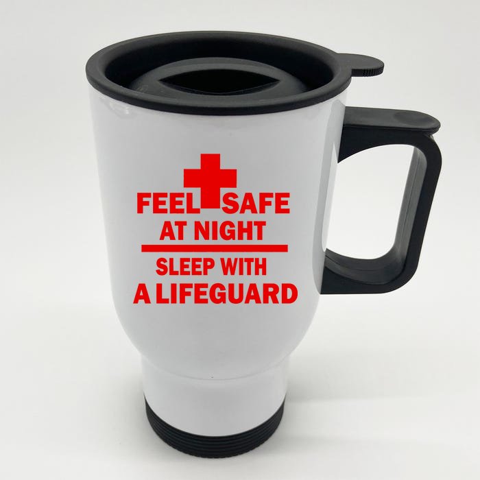 Feel Safe At Night Sleep With A Lifeguard Front & Back Stainless Steel Travel Mug