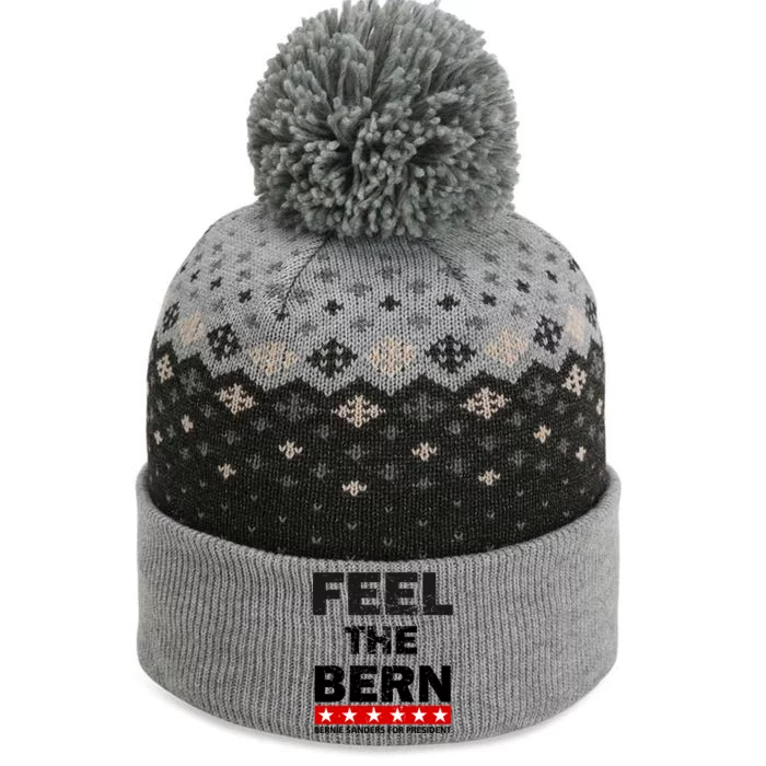 Feel The Bern Bernie Sanders The Baniff Cuffed Pom Beanie