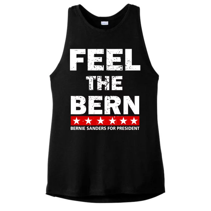 Feel The Bern Bernie Sanders Ladies Tri-Blend Wicking Tank